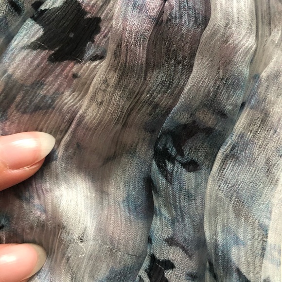 Silk Floral Maxi Skirt swim beach sheer delicate - Picture 11 of 14